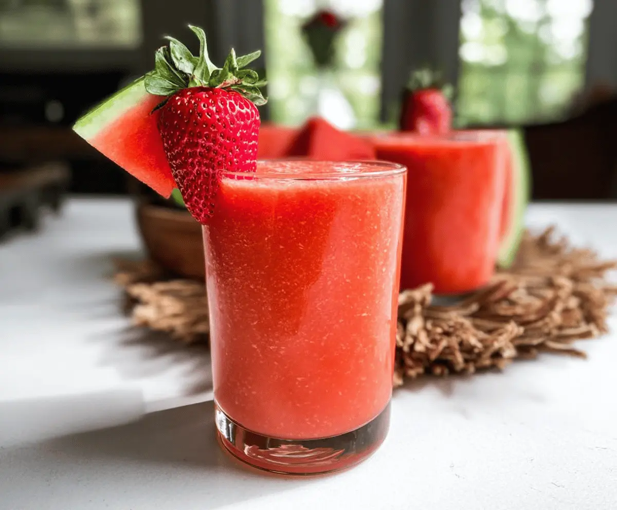 Refreshing Strawberry Watermelon Smoothie Recipe