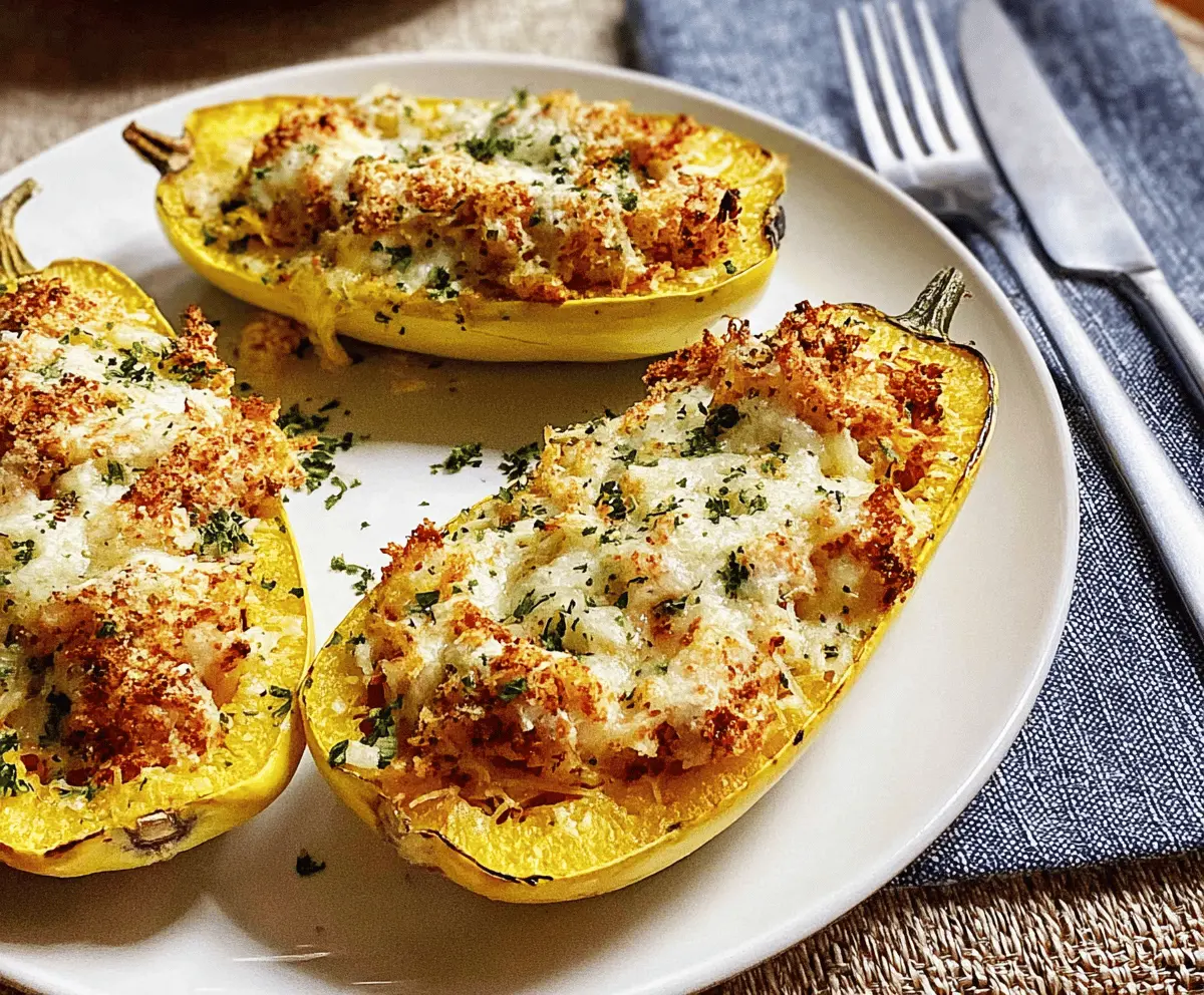 Cheesy Stuffed Yellow Squash Recipe