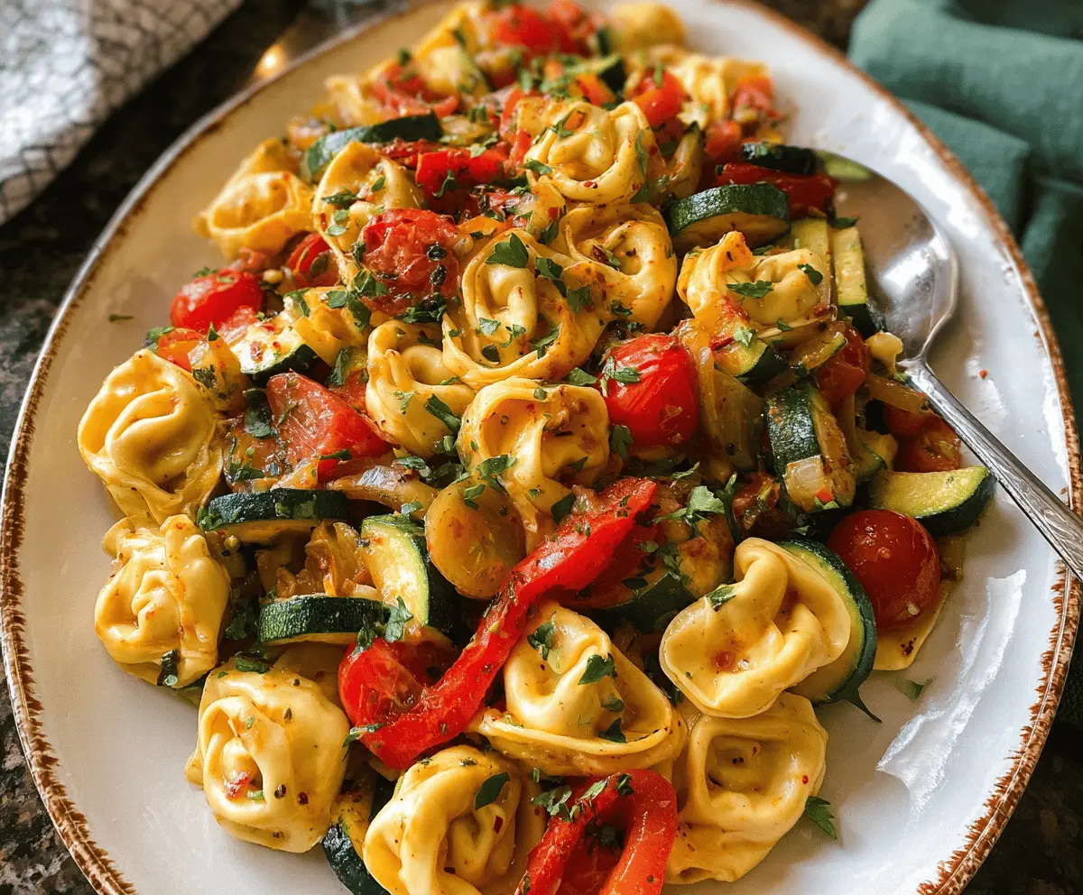 Easy Tortellini with Sautéed Veggies Recipe