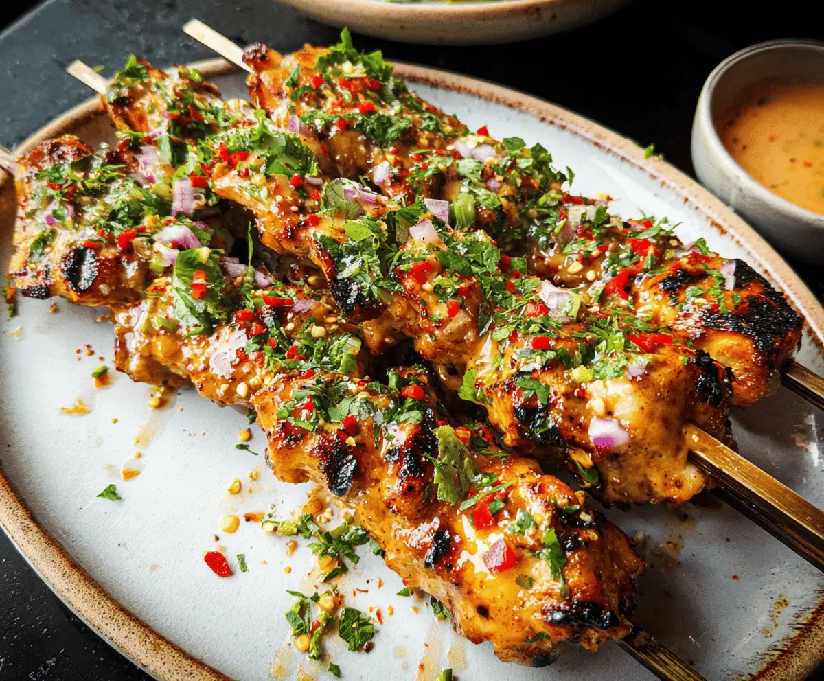 Easy Bang Bang Chicken Skewers Recipe