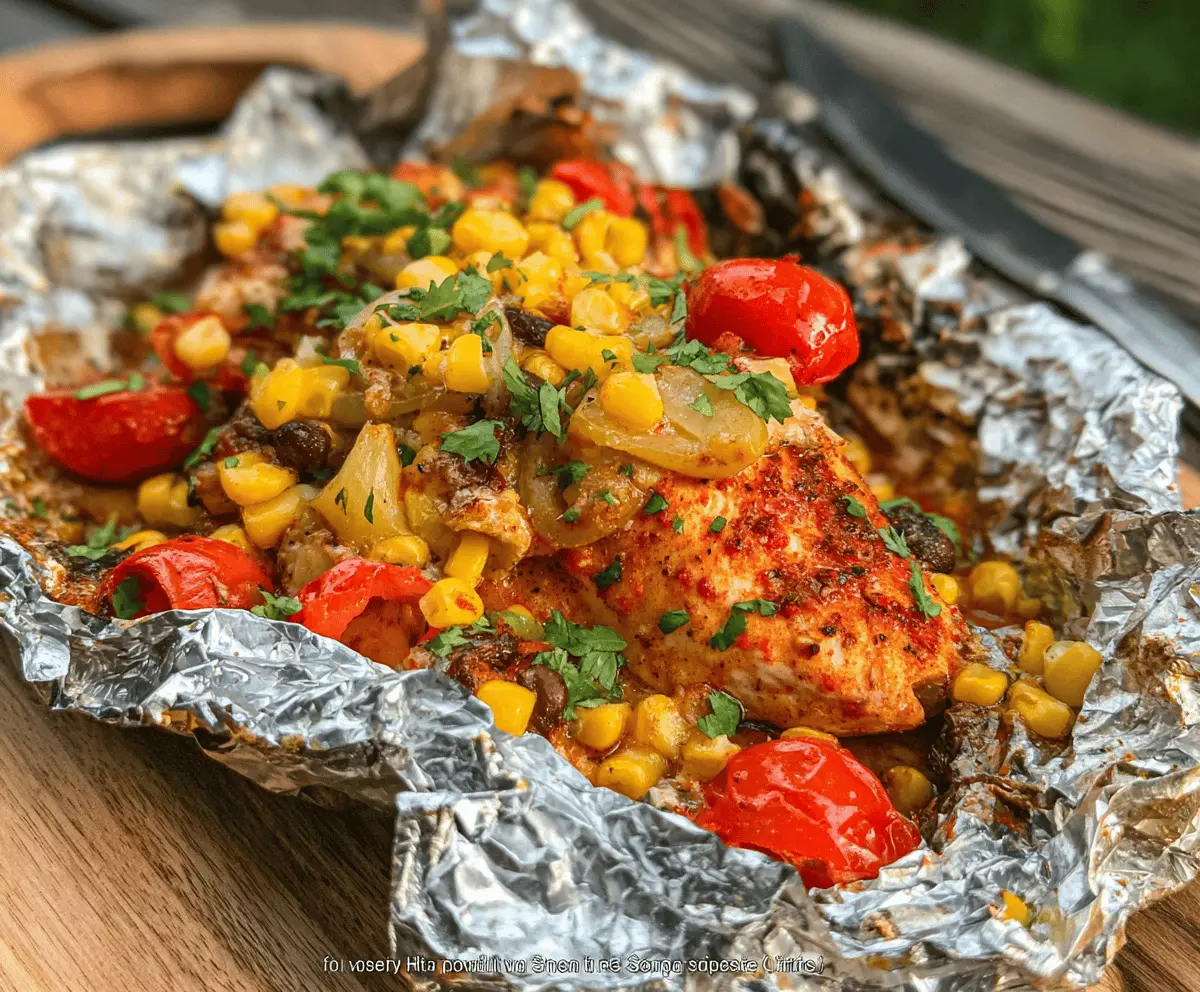 Easy Santa Fe Chicken Foil Packets Recipe