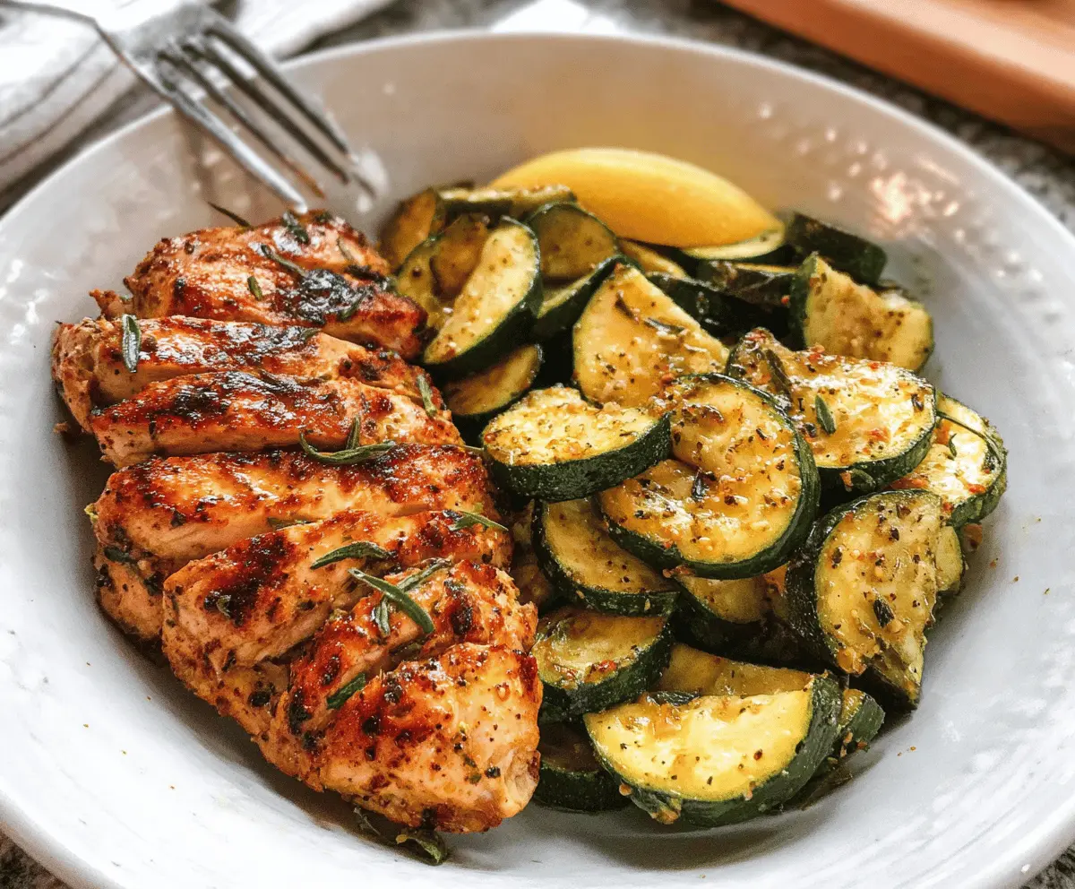 Easy Asado Chicken with Sauteed Lemon Zucchini
