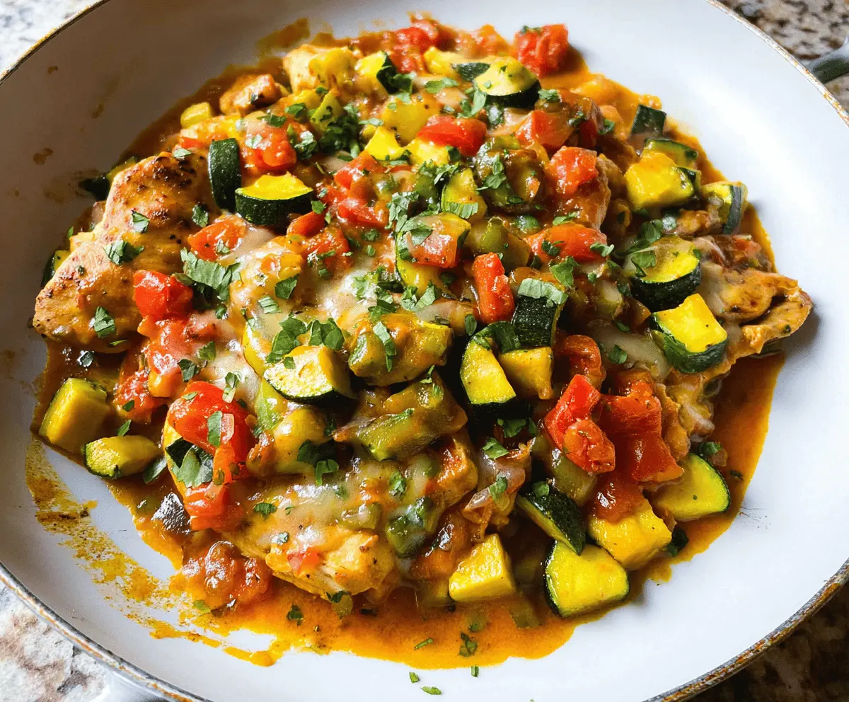 Easy Tex Mex Chicken and Zucchini Skillet