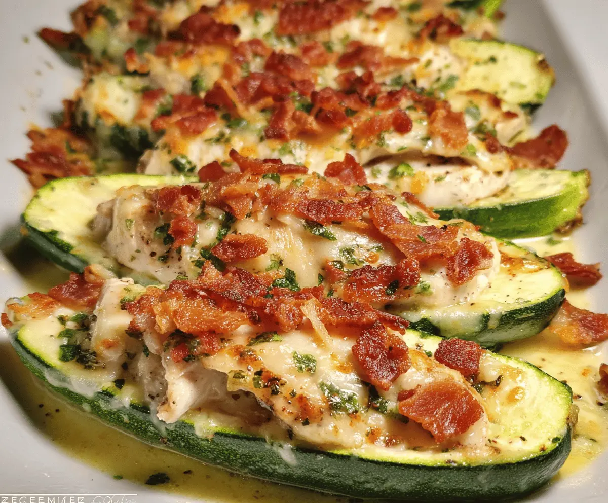 Easy Chicken Bacon Ranch Zucchini Bake