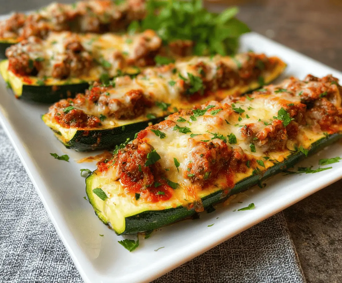 Easy Savory Stuffed Zucchini Boats Recipe