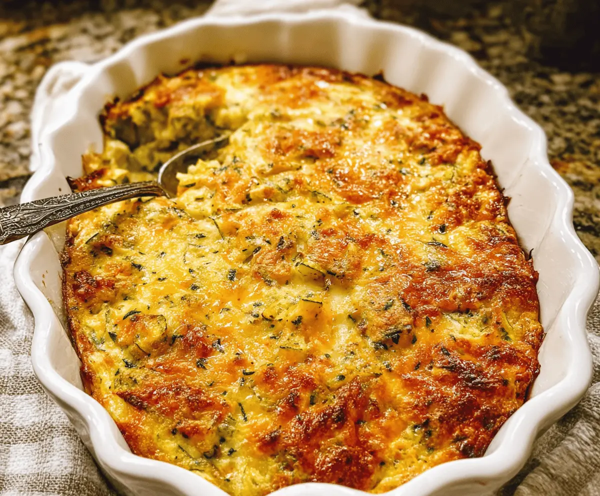 Cheesy Zucchini Squash Casserole Recipe