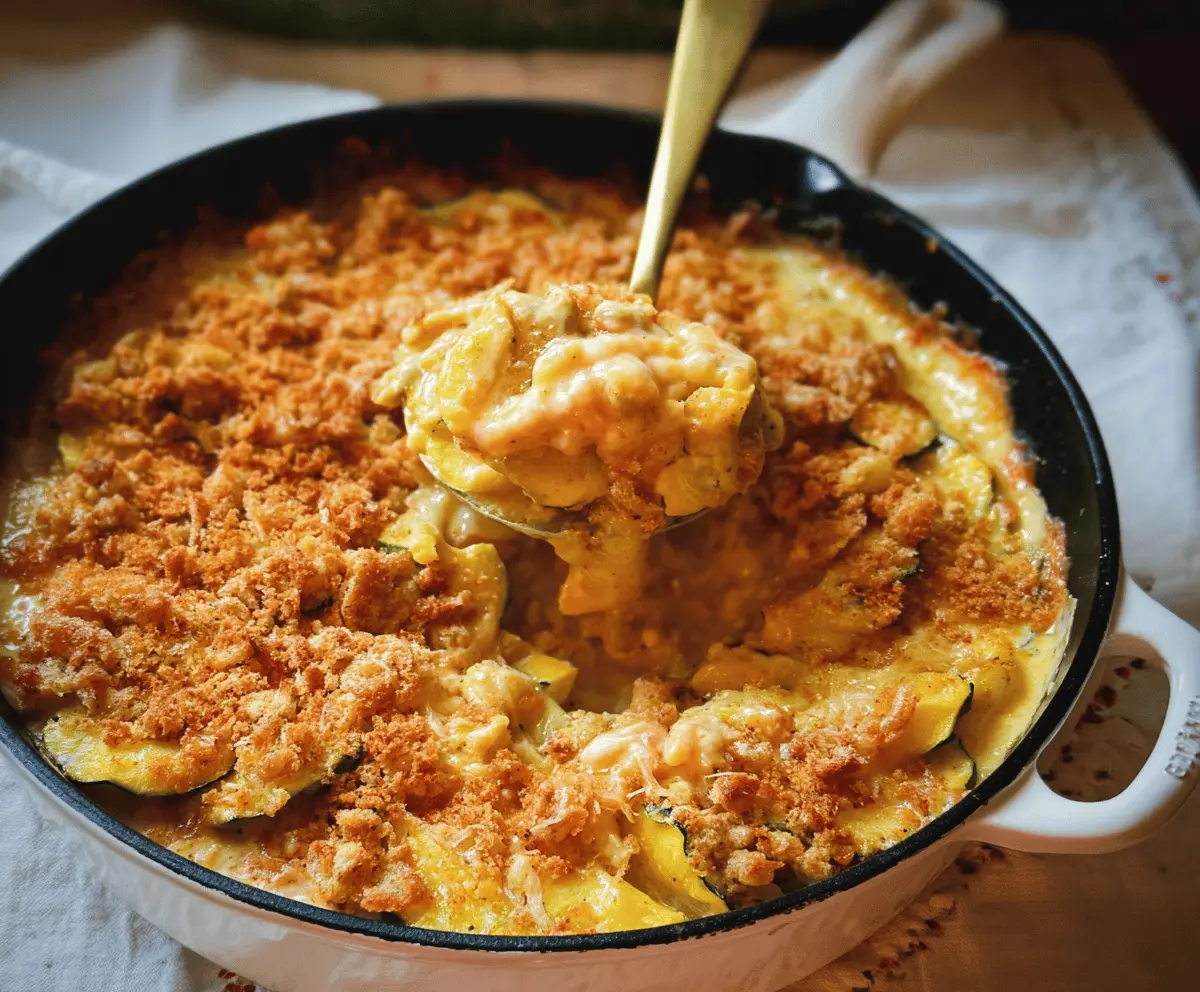 Cozy Southern Squash Casserole With Cheese