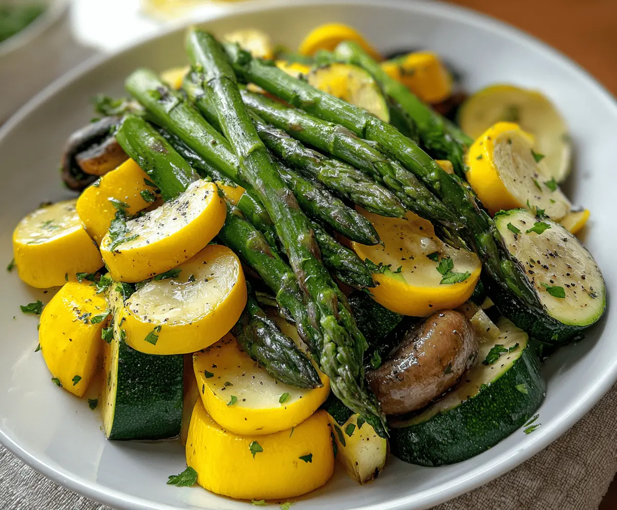 Flavorful Asparagus with Zucchini and Squash Recipe