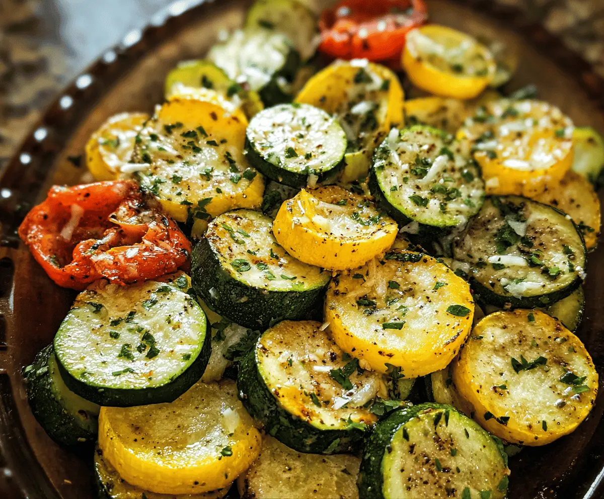 Easy Garlic Parmesan Zucchini and Squash Medley