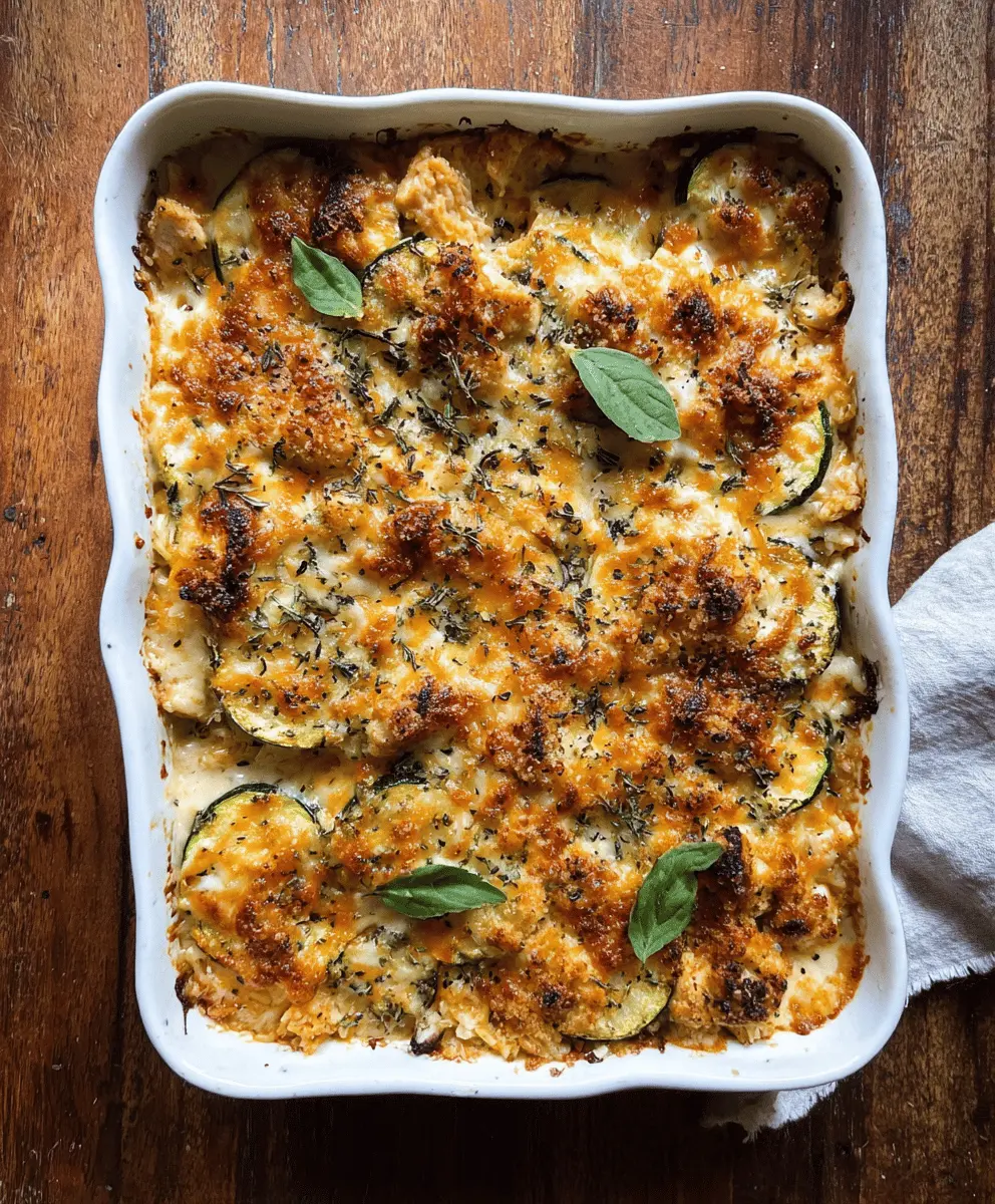 Cheesy Zucchini Chicken Rice Bake Recipe