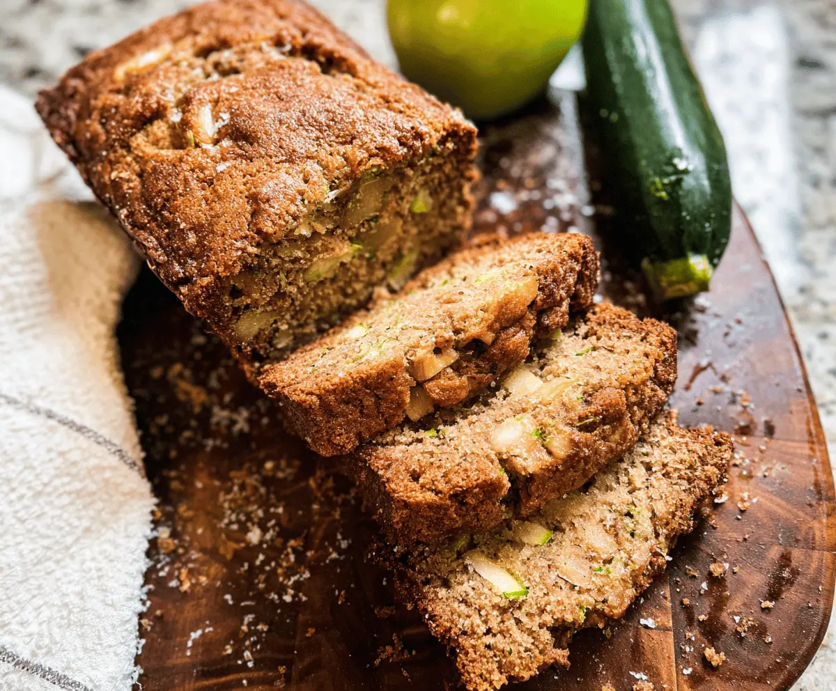 Moist Apple Zucchini Bread Recipe