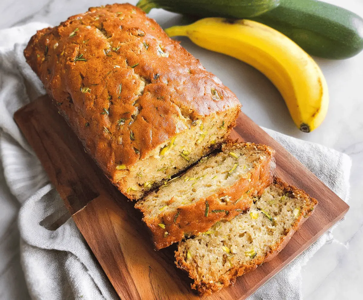 Moist Zucchini Banana Bread Recipe