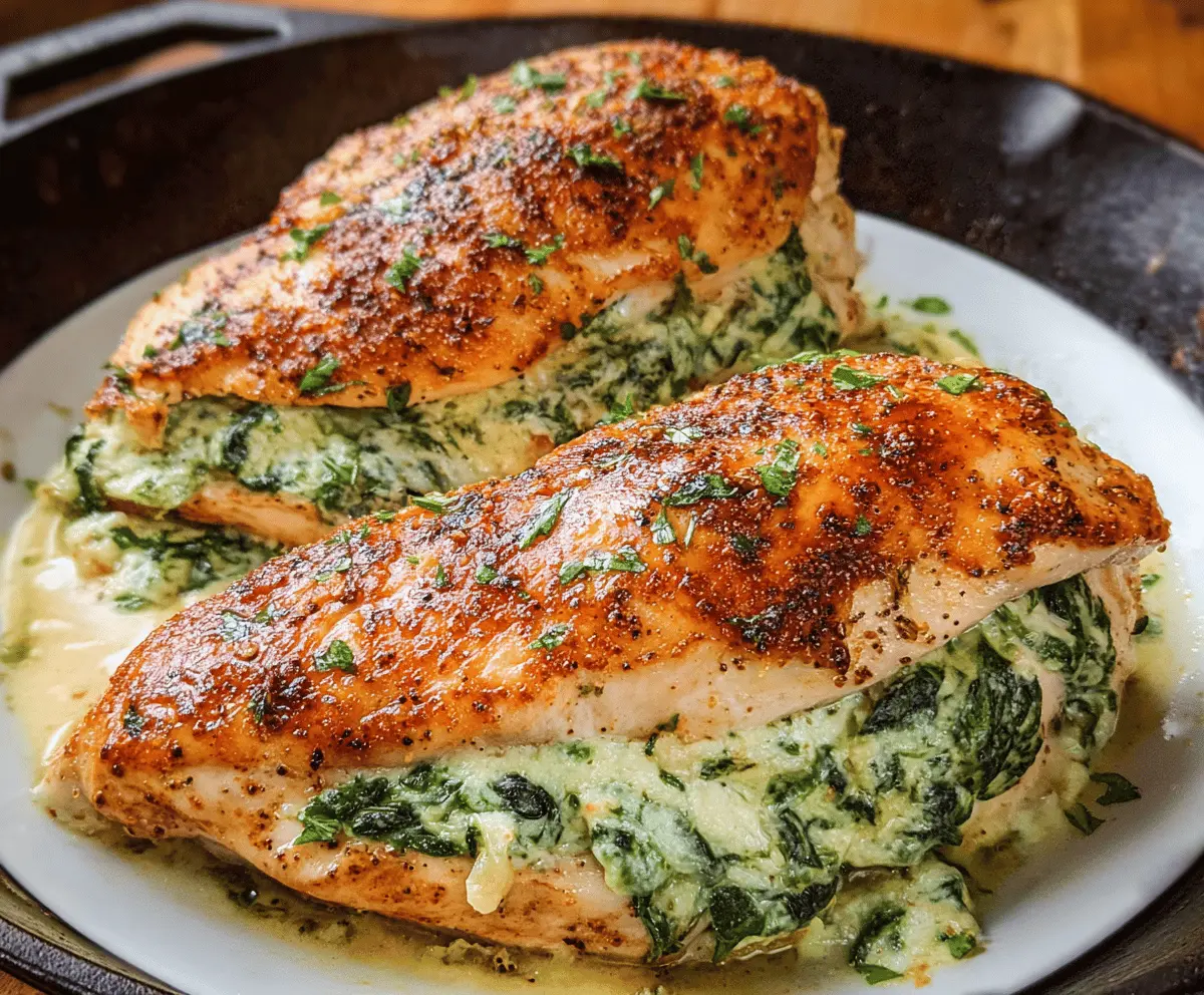 Easy Spinach Stuffed Chicken Breasts Recipe