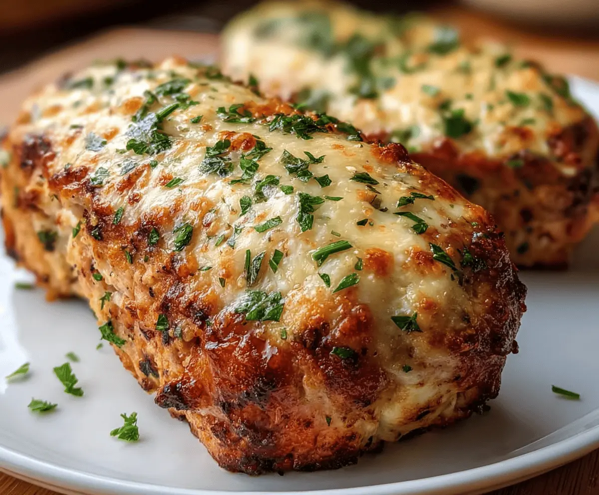 Creamy Garlic Parmesan Chicken Meatloaf Recipe