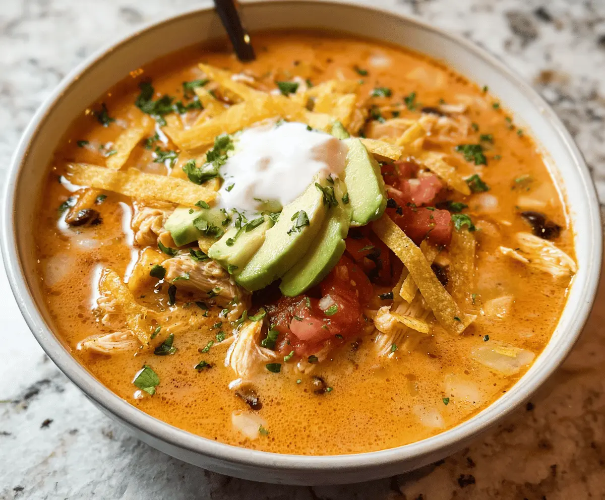 Creamy Chicken Tortilla Soup Recipe Easy and Cozy