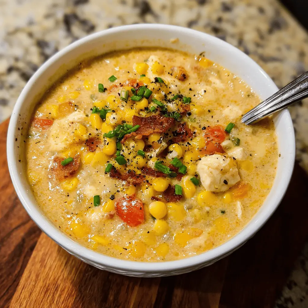 Easy Crockpot Chicken Corn Chowder Recipe