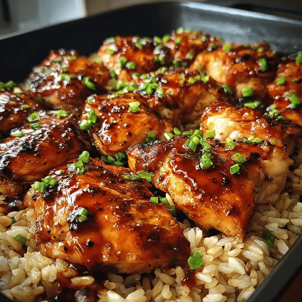 Easy One-Pan Honey BBQ Chicken and Rice