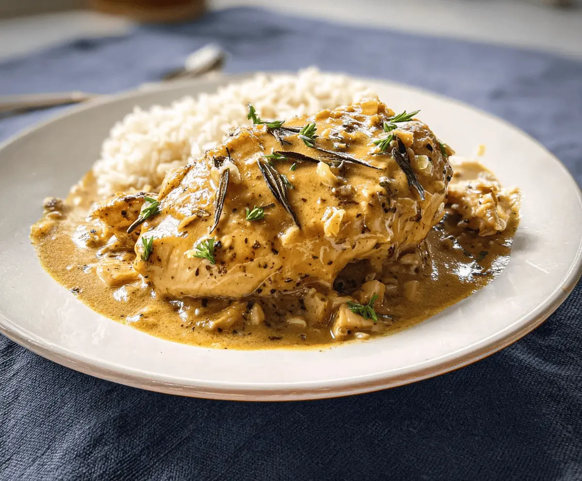 Easy Slow Cooker Chicken and Gravy Recipe