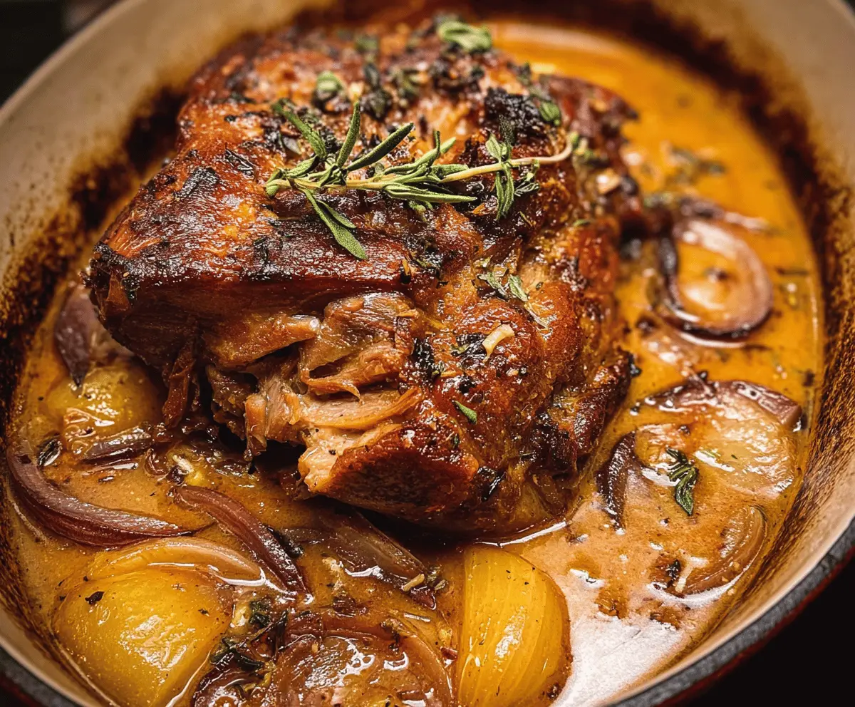 Tender Apple Cider Braised Pork Shoulder Recipe