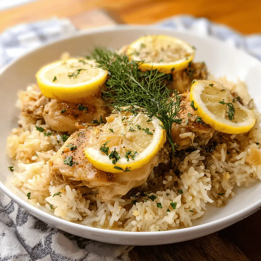 Slow Cooker Lemon Herb Chicken and Rice Recipe