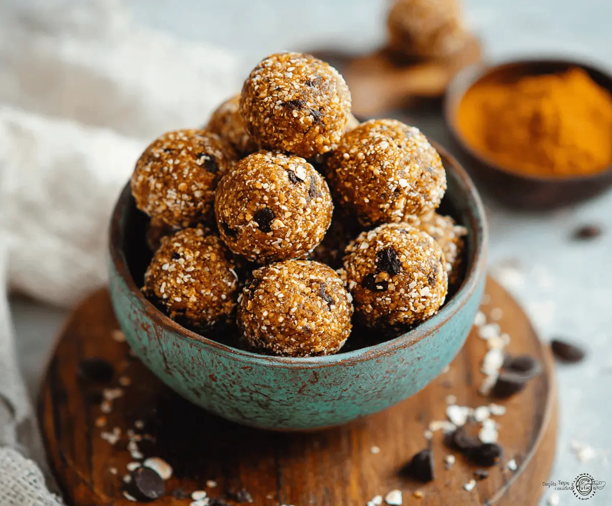 Delicious gluten-free pumpkin protein balls made with natural ingredients, perfect for a healthy snack.