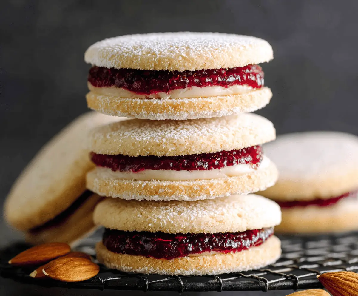 Delicious Raspberry Almond Sandwich Cookies with fresh raspberries and creamy almond filling.