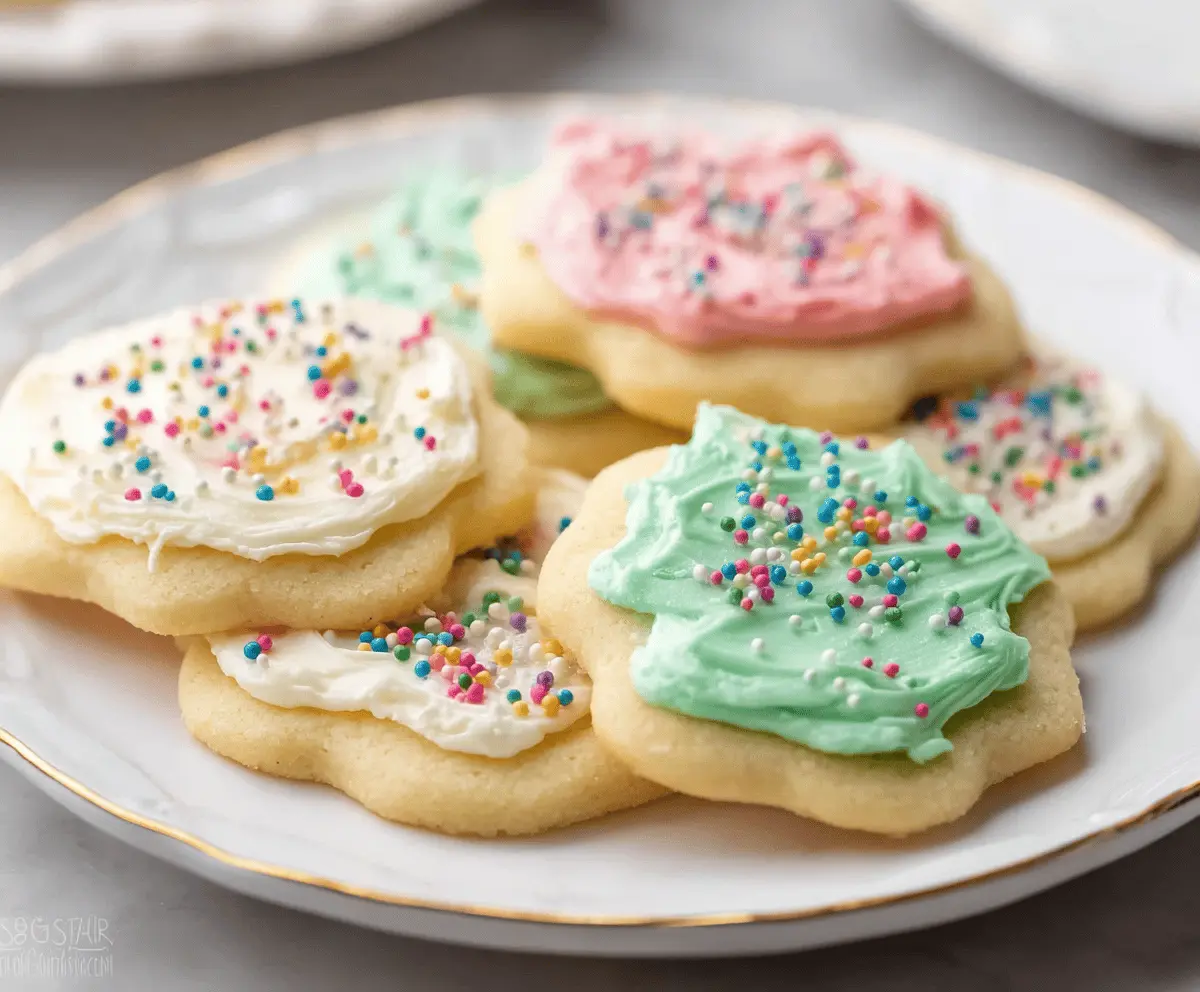 Delicious homemade sour cream sugar cookies on a baking tray, perfect for a sweet treat.