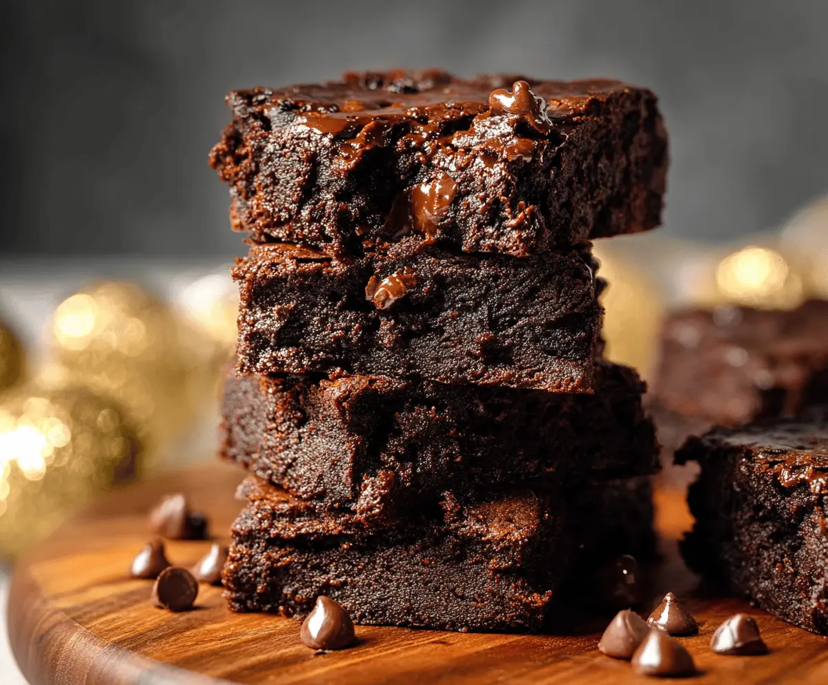 Delicious sweet potato chocolate brownies with a rich, fudgy texture and a glossy chocolate topping.