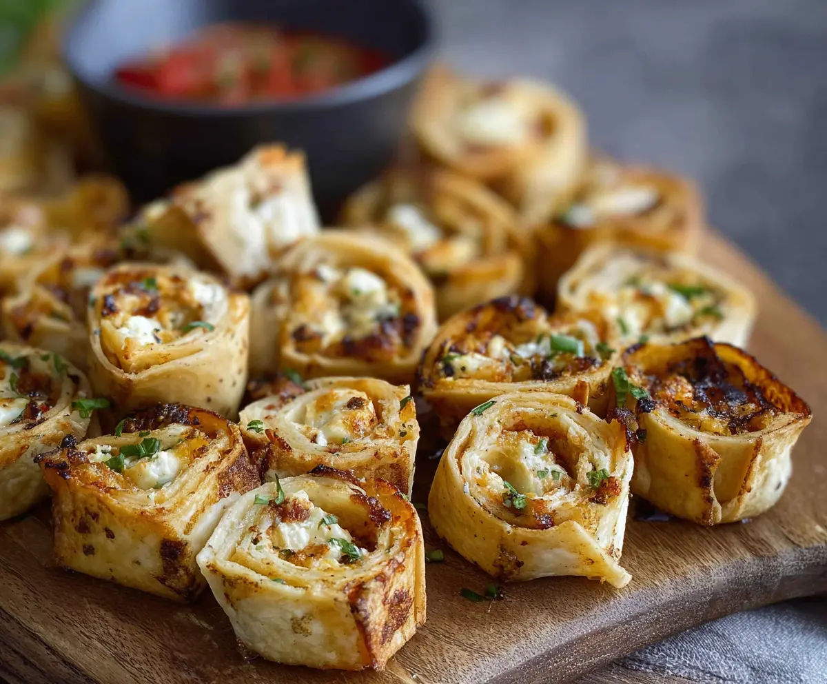 Delicious Cream Cheese Tortilla Bites with fresh herbs and colorful toppings, perfect for appetizers.