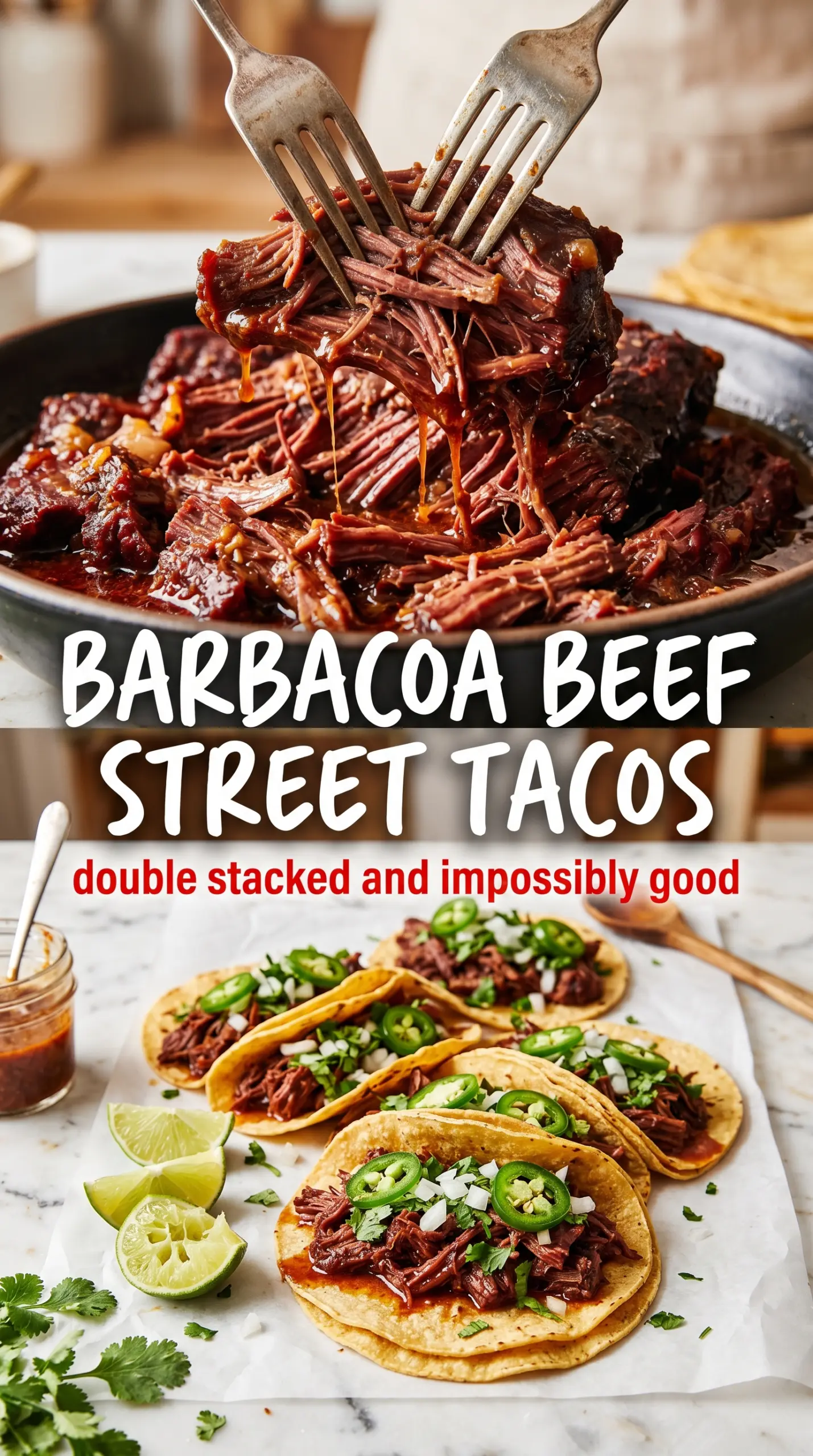 Barbacoa Beef Street Tacos smoky shredded beef