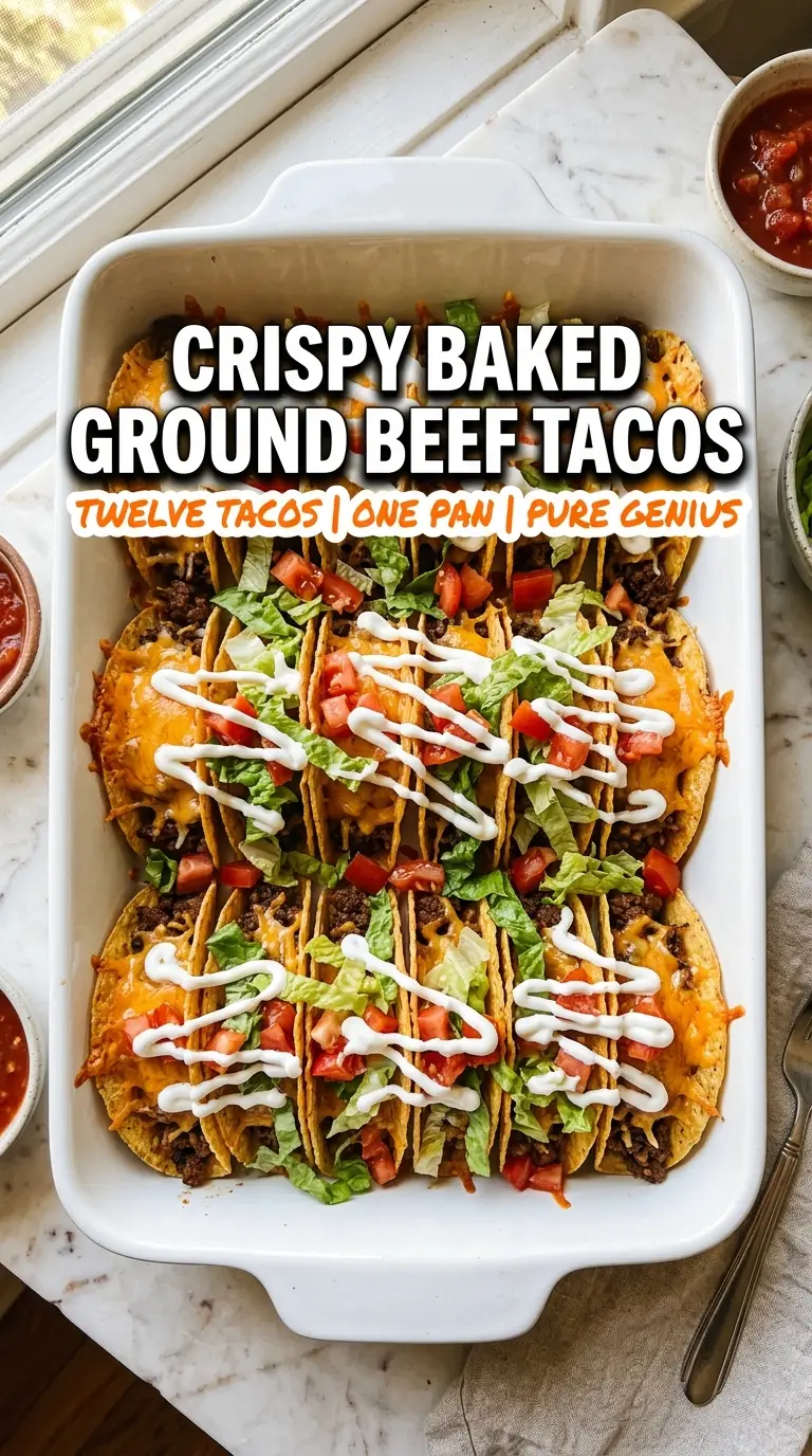 Crispy Baked Ground Beef Tacos crispy golden