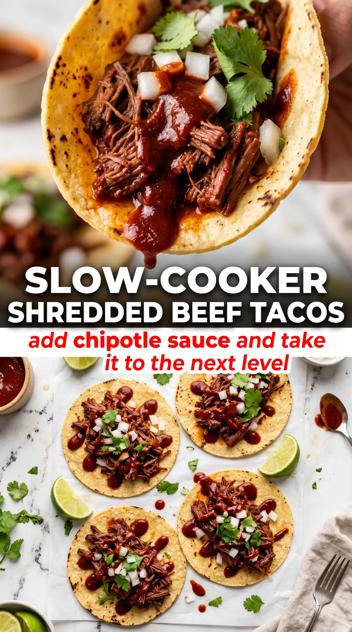 Slow-Cooker Shredded Beef Tacos tender juicy