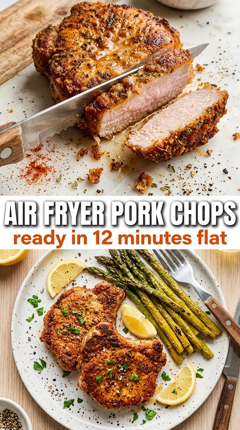 Air fryer pork chops golden spiced