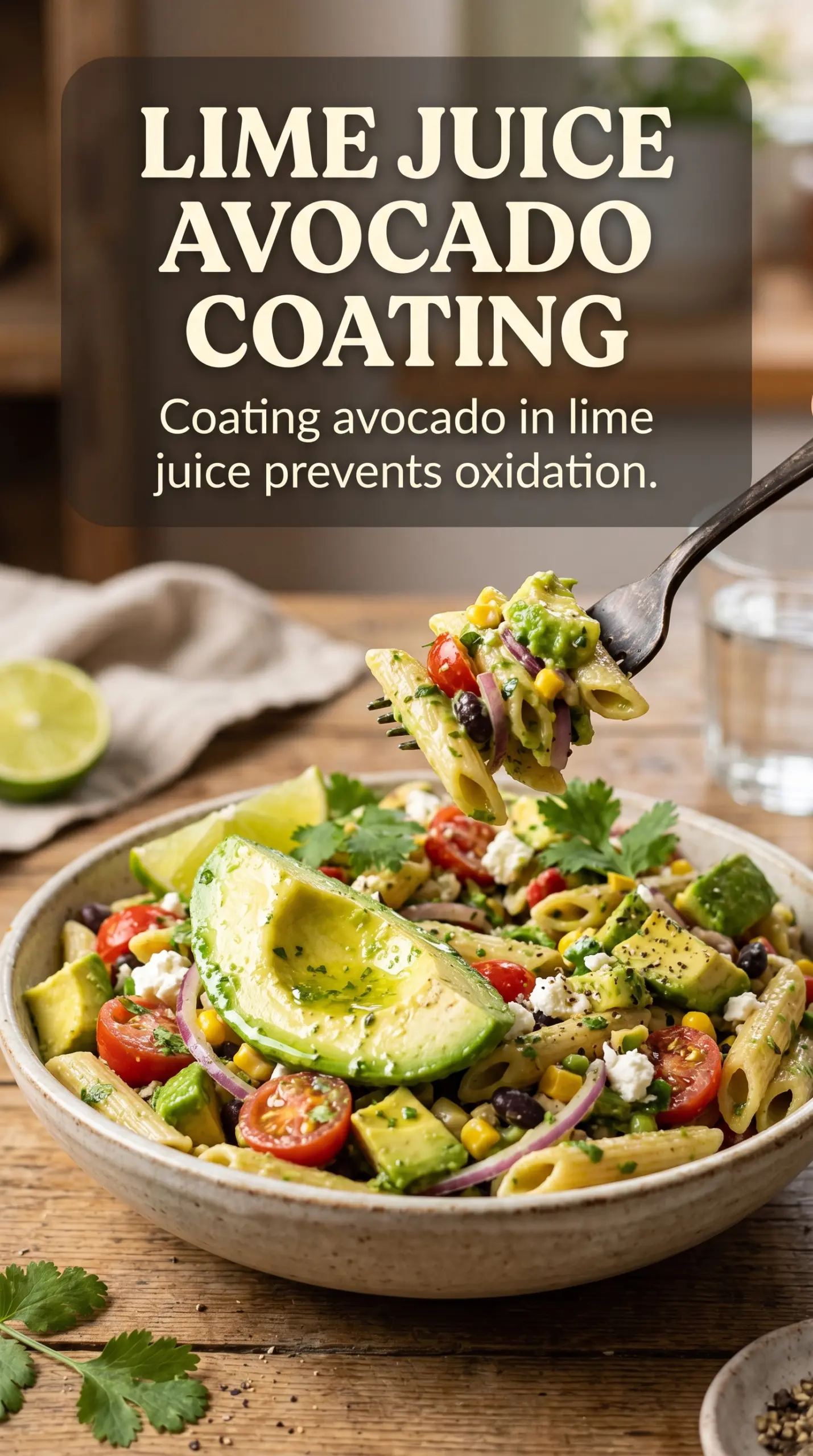 Avocado Pasta Salad creamy lime fresh