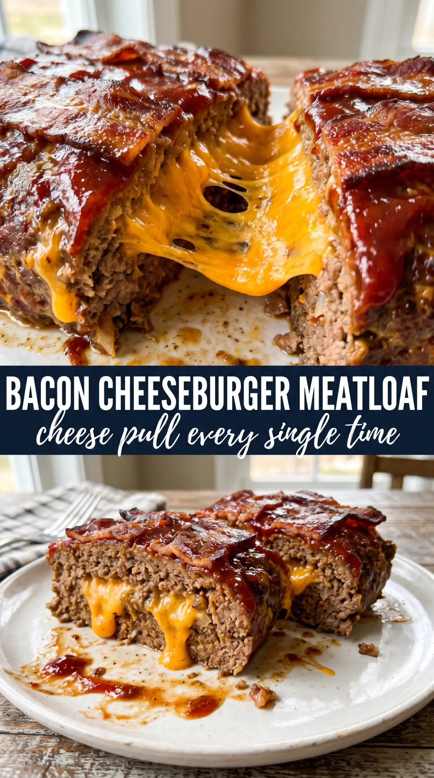 Cooked meatloaf with glaze