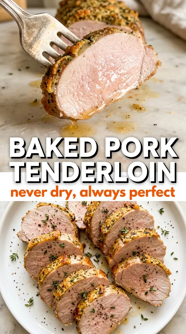 Baked Pork Tenderloin juicy herb-crusted
