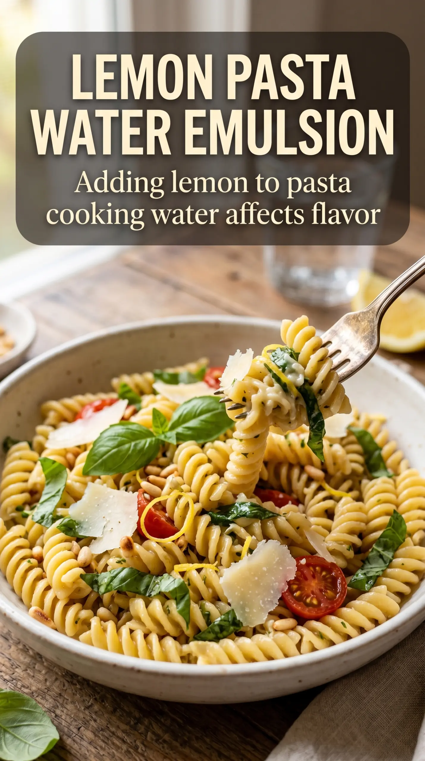 Basil Lemon Pasta Salad fresh basil citrus Parmesan