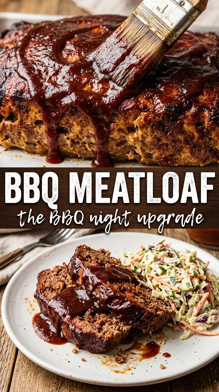 Cooked meatloaf with glaze