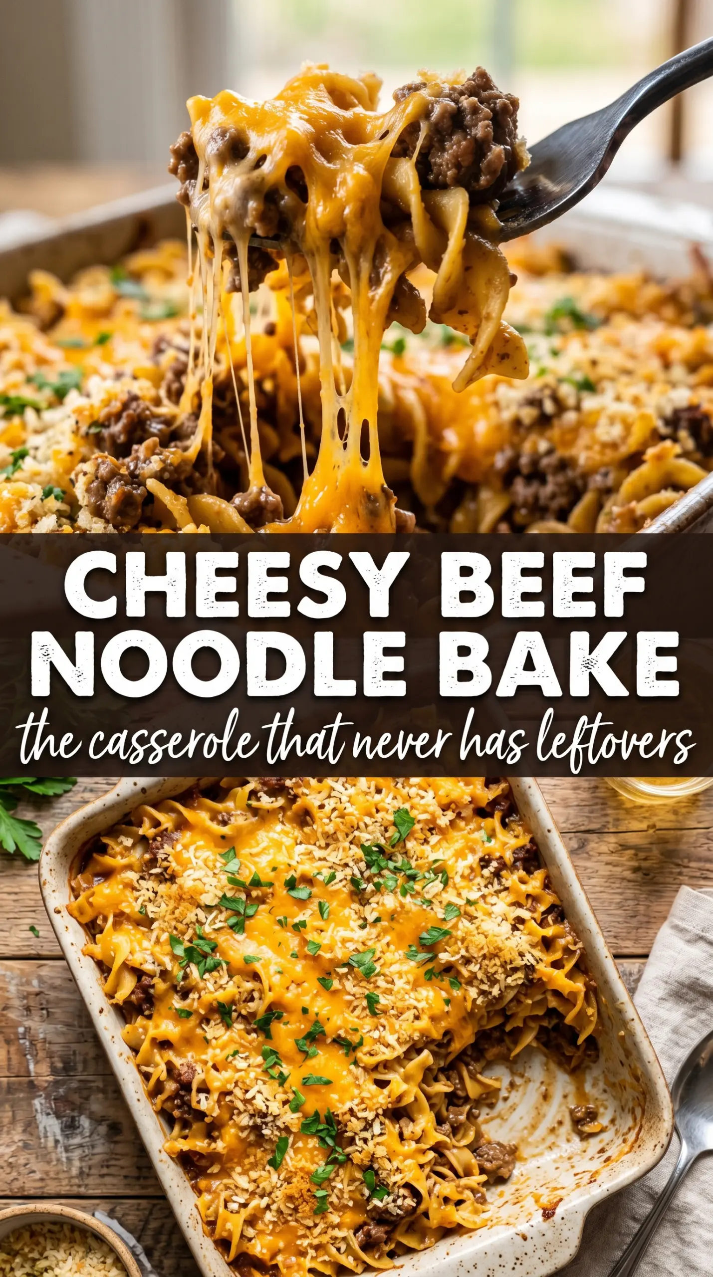 Beef Noodle Casserole creamy cheesy comfort food