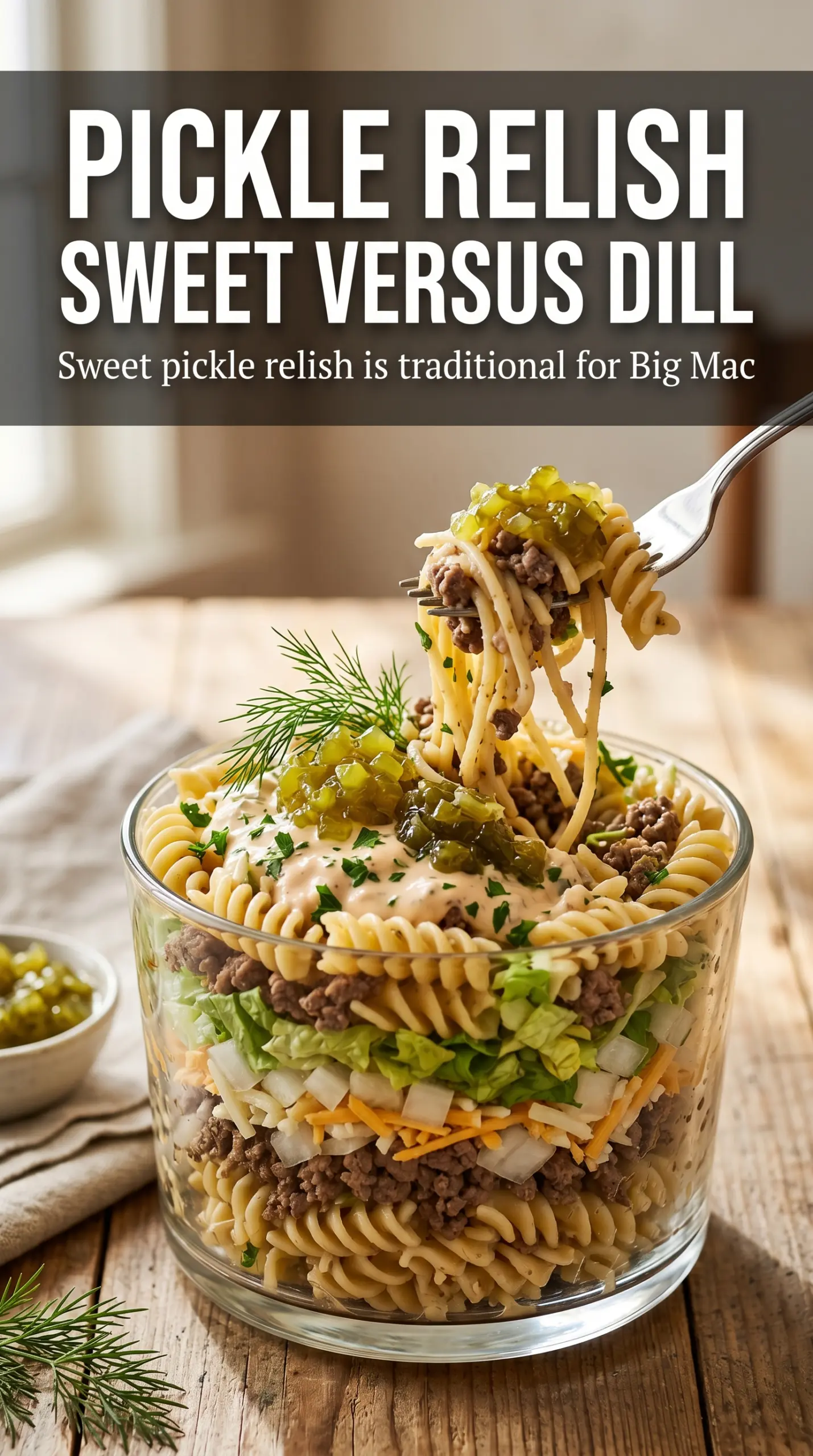 Big Mac Pasta Salad creamy burger-inspired