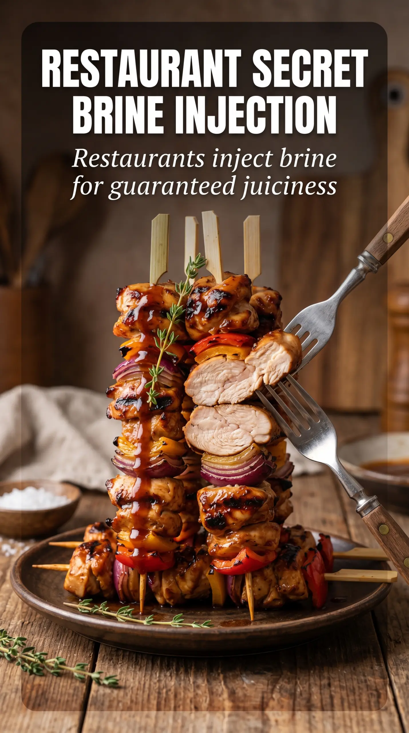 Bourbon Maple BBQ Chicken Skewers glossy caramelized