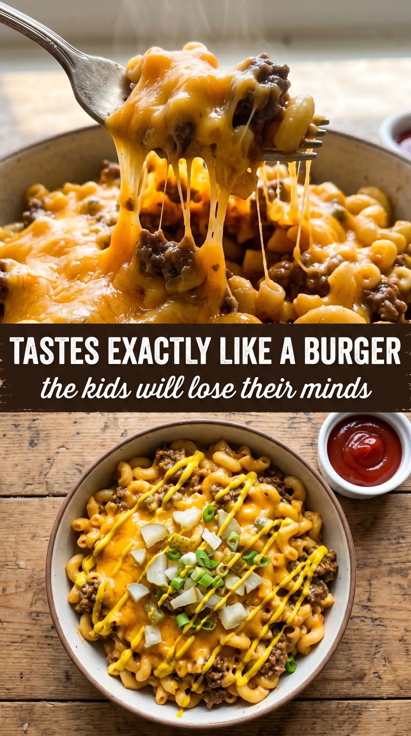 Cheeseburger pasta cheesy skillet