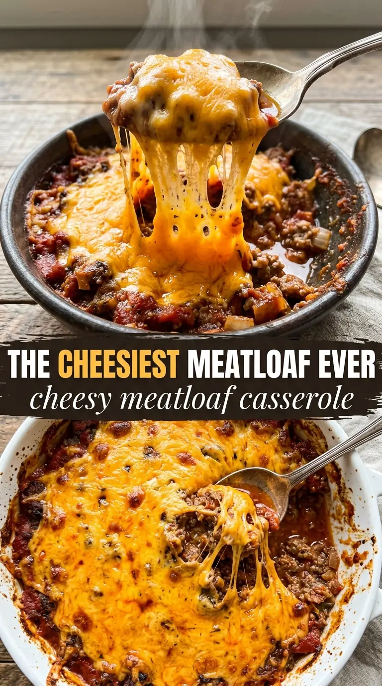 Cheesy Meatloaf Casserole cheesy glazed baked