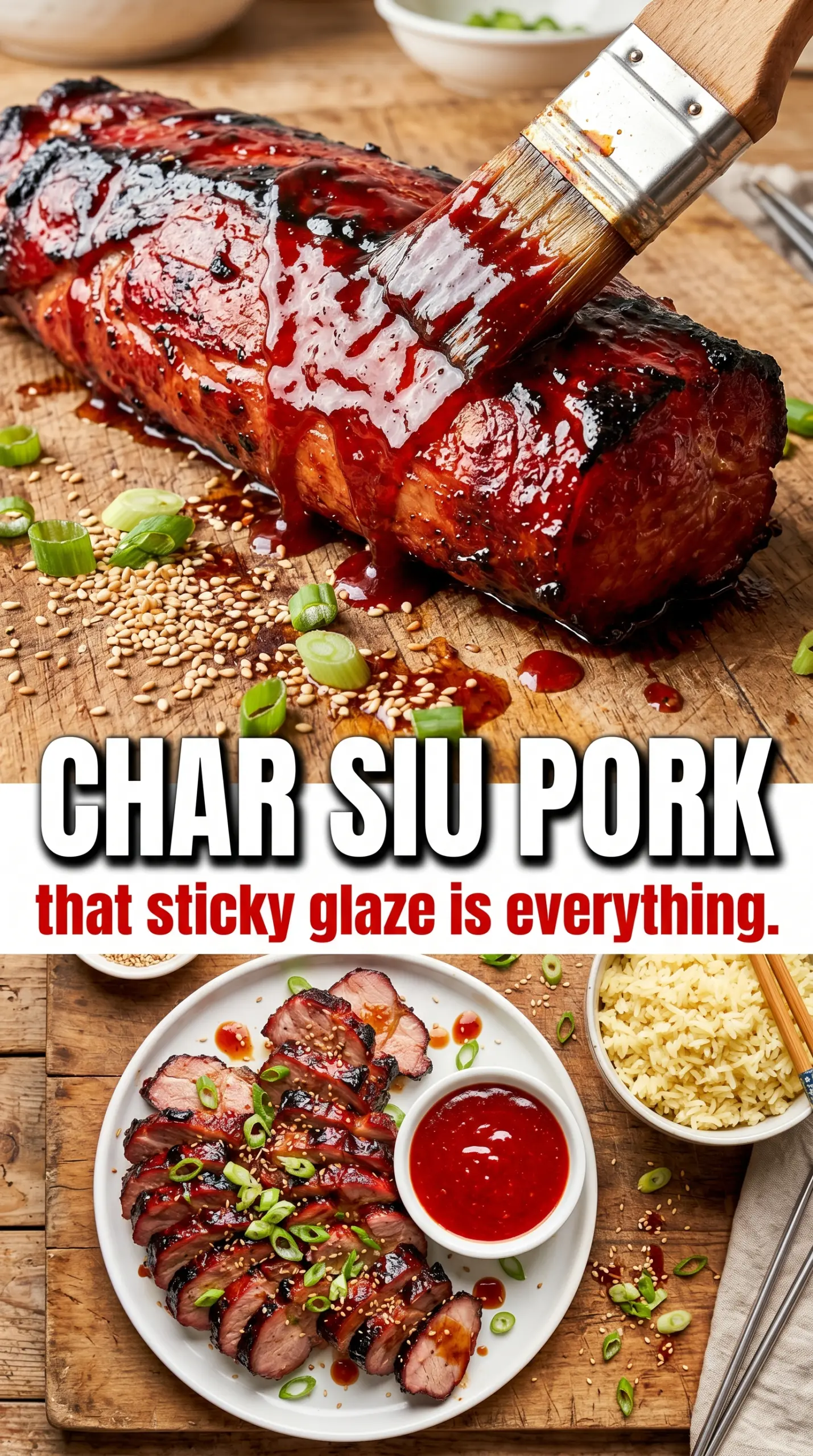 Chinese BBQ Pork Char Siu glossy caramelized
