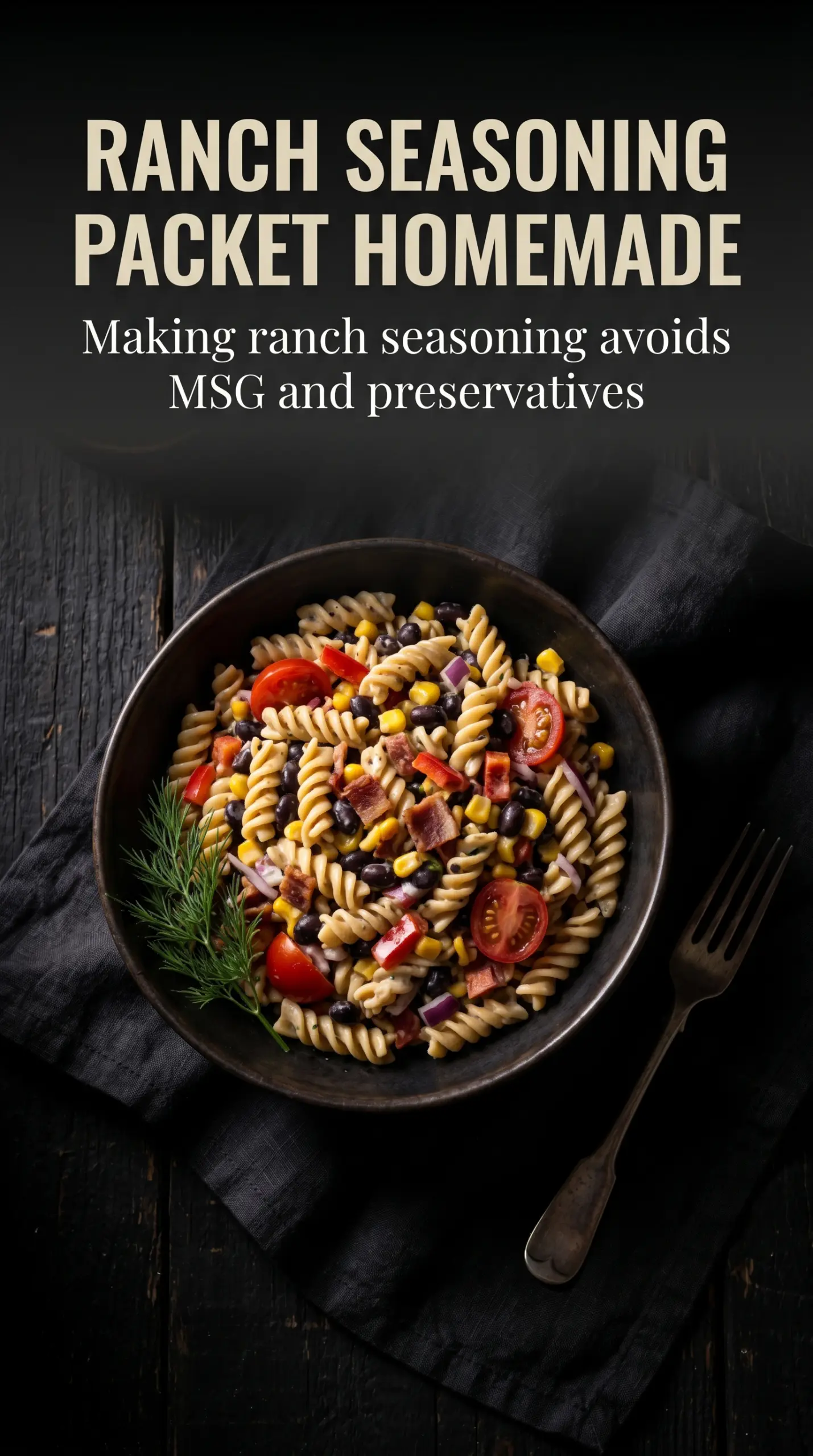 Cowboy Pasta Salad loaded, crunchy, Southwestern