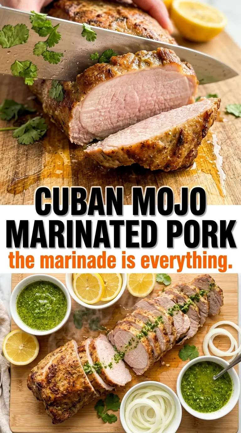 Cuban mojo marinated pork garlic citrus cumin