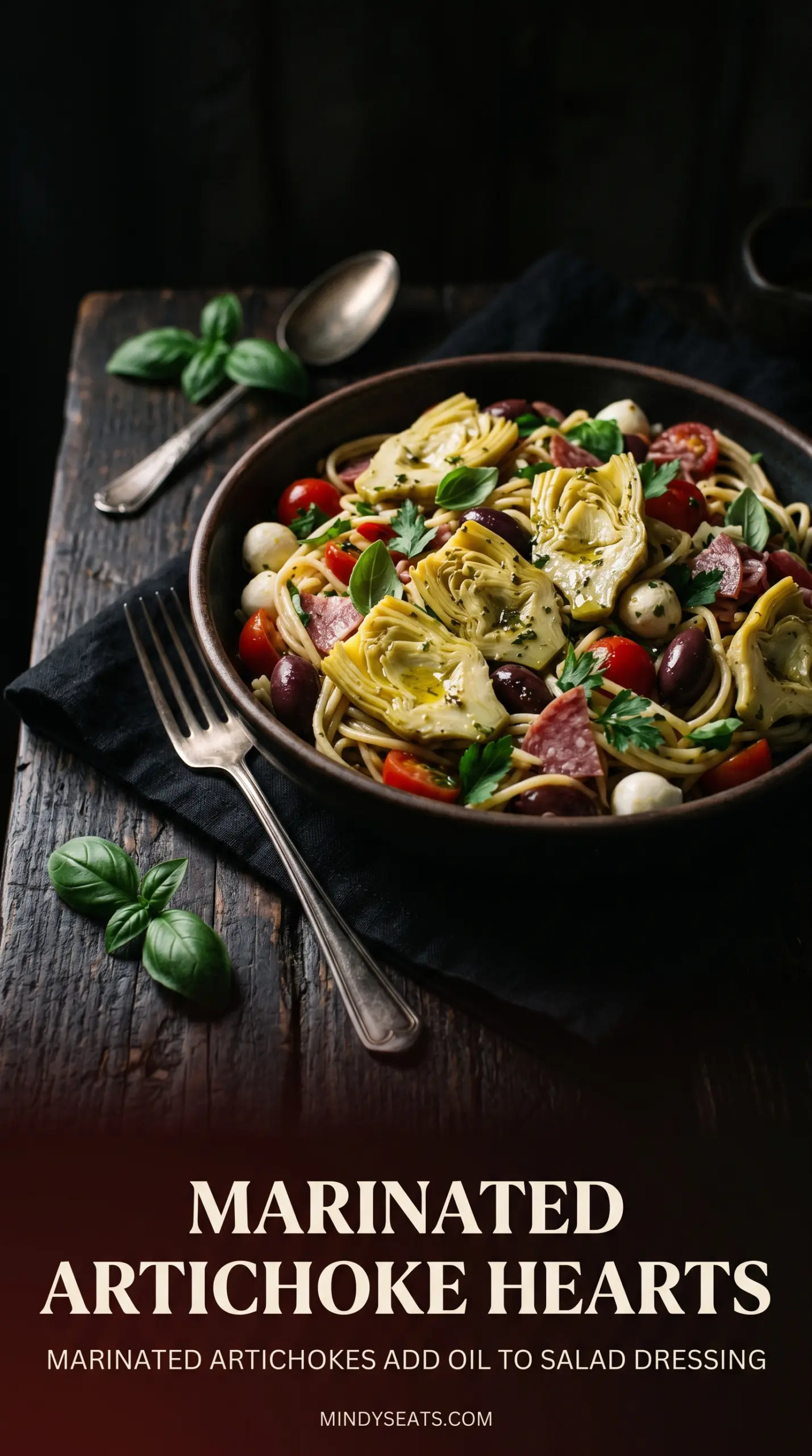 Easy Italian Antipasto Pasta Salad with salami, pepperoni, and olives