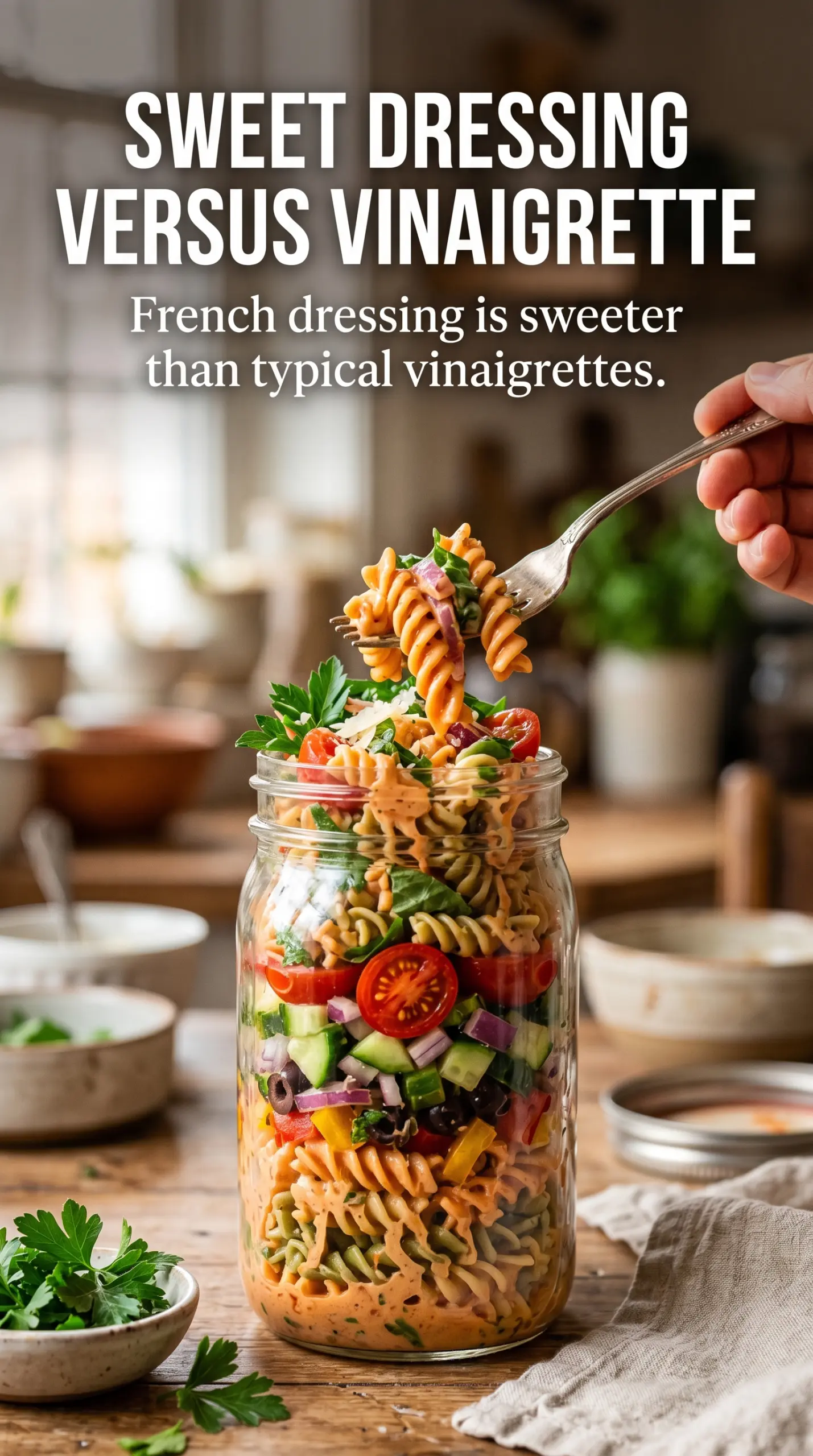 French dressing pasta salad tangy retro