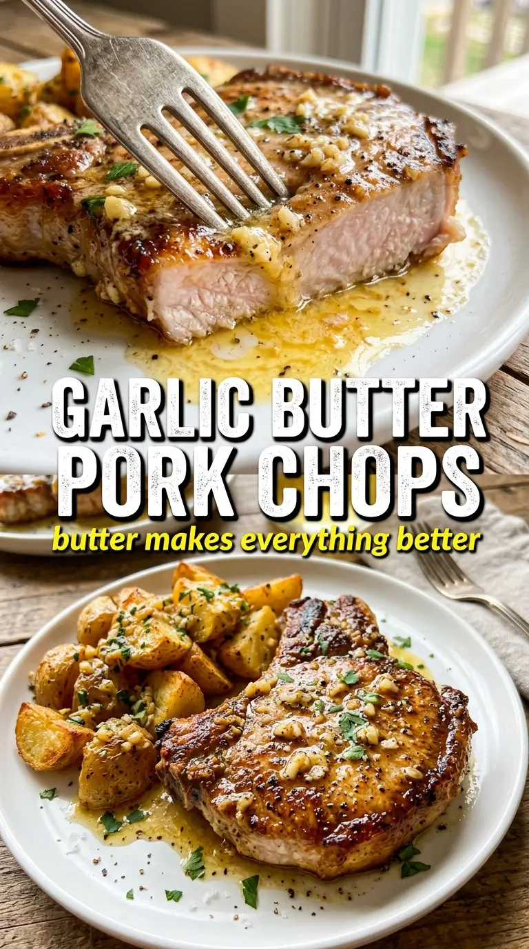 Garlic Butter Baked Pork Chops juicy garlicky golden