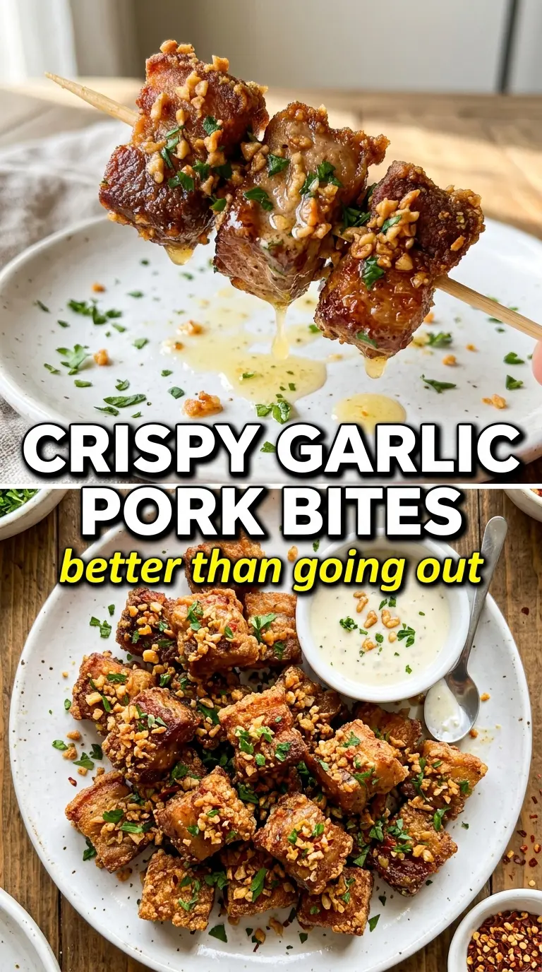 Garlic Pork Bites crispy garlic butter